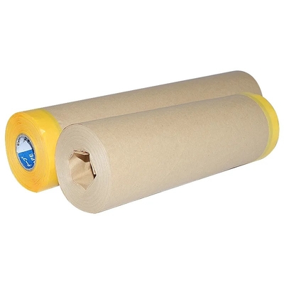 La carta kraft di verniciatura automatica biodegradabile della copertura pre ha legato il film con un nastro di carta di mascheramento del film per la pittura dell'automobile