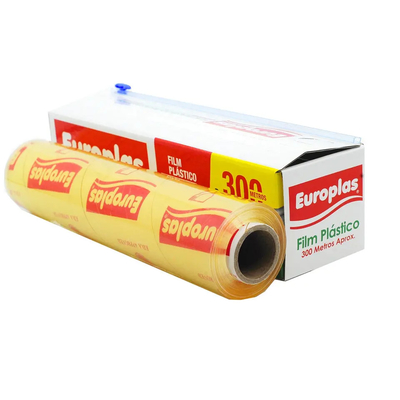 La cucina molle su ordinazione del PVC del PE aderisce pellicola trasparente di conservazione fresca della plastica del commestibile dell'involucro con la taglierina