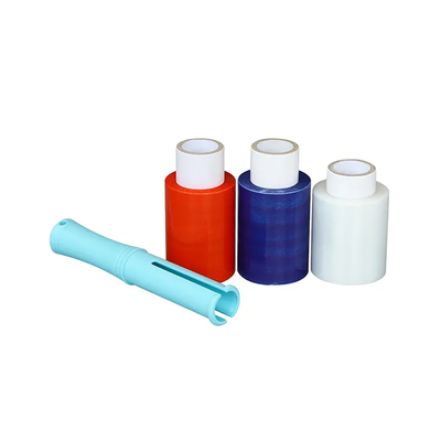 Involucro di plastica giallo colorato del film dell'involucro di allungamento di Mini Handheld LLDPE con l'erogatore delle maniglie