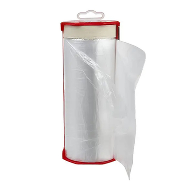 I pittori del PE pre hanno legato il Masker con un nastro eliminabile di mascheramento della mano della protezione piegato film per pittura