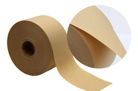 L'acqua bagnata amichevole di nastro di carta non di rinforzo di Brown Kraft Eco attivata ha gommato di nastro di carta