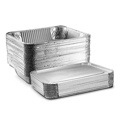 di alluminio medio Tray Disposable Aluminium Foil Take verso l'esterno i contenitori con il coperchio