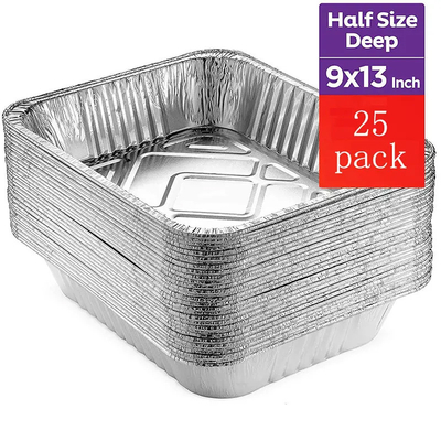 di alluminio medio Tray Disposable Aluminium Foil Take verso l'esterno i contenitori con il coperchio