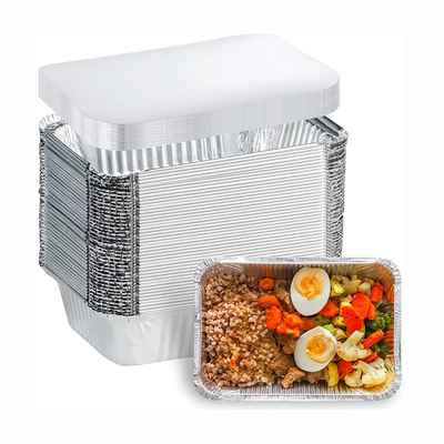 Contenitori eliminabili della stagnola F4 83185 con la stagnola di alluminio del dolce di rettangolo dei coperchi 1750ml