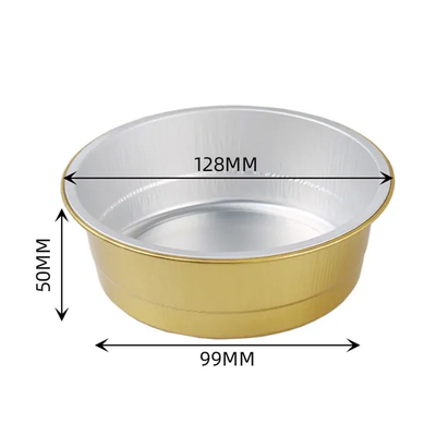 Contenitori per alimenti in alluminio colorato da 450 ml Pirottini per budino usa e getta Smoothwall con coperchio