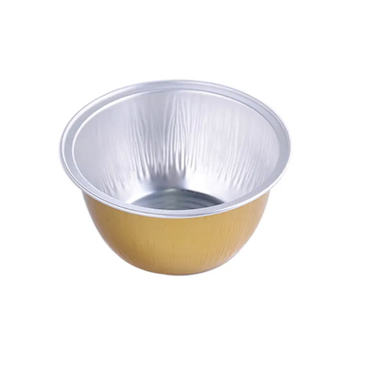 I contenitori di alimento eliminabili del di alluminio 130ML hanno pieghettato la pentola variopinta bollente della ciotola del dolce delle tazze
