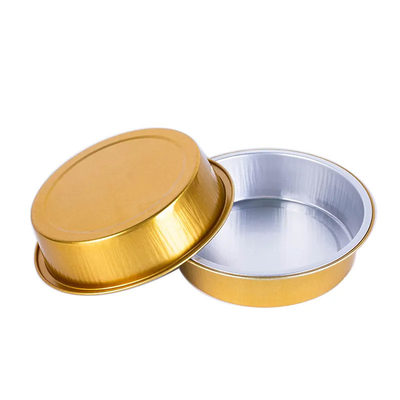 contenitori di alimento eliminabili del di alluminio 150ml intorno al coperchio variopinto di Mini Cupcake Baking Cups With
