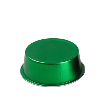 contenitori di alimento eliminabili del di alluminio 150ml intorno al coperchio variopinto di Mini Cupcake Baking Cups With